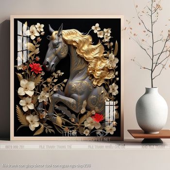 file tranh con giap decor tuoi con ngua ngo dep 238