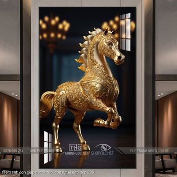 file tranh con giap decor tuoi con ngua ngo dep 239