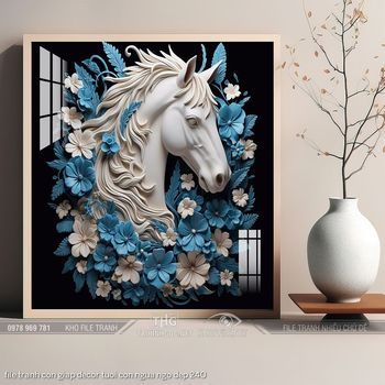 file tranh con giap decor tuoi con ngua ngo dep 240