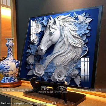 file tranh con giap decor tuoi con ngua ngo dep 252