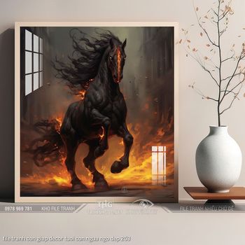 file tranh con giap decor tuoi con ngua ngo dep 253