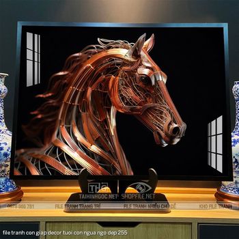 file tranh con giap decor tuoi con ngua ngo dep 255