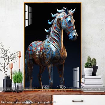 file tranh con giap decor tuoi con ngua ngo dep 258