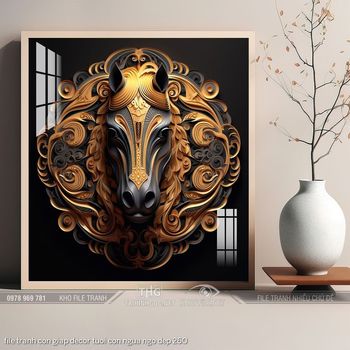 file tranh con giap decor tuoi con ngua ngo dep 260