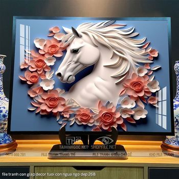 file tranh con giap decor tuoi con ngua ngo dep 268