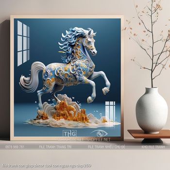 file tranh con giap decor tuoi con ngua ngo dep 269