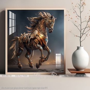 file tranh con giap decor tuoi con ngua ngo dep 271