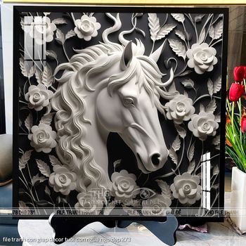 file tranh con giap decor tuoi con ngua ngo dep 273