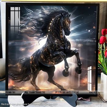 file tranh con giap decor tuoi con ngua ngo dep 289