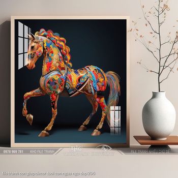 file tranh con giap decor tuoi con ngua ngo dep 296