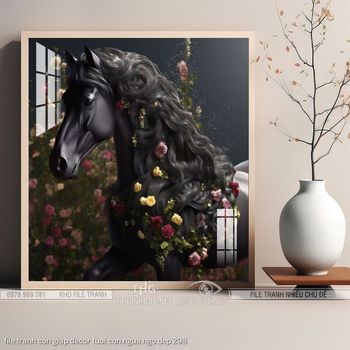 file tranh con giap decor tuoi con ngua ngo dep 298