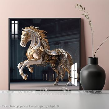 file tranh con giap decor tuoi con ngua ngo dep 300