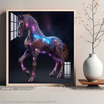 file tranh con giap decor tuoi con ngua ngo dep 306