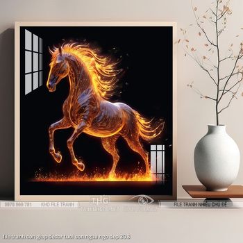 file tranh con giap decor tuoi con ngua ngo dep 308