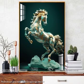 file tranh con giap decor tuoi con ngua ngo dep 312