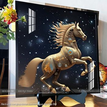 file tranh con giap decor tuoi con ngua ngo dep 313