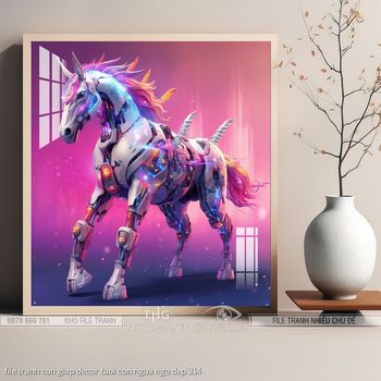 file tranh con giap decor tuoi con ngua ngo dep 314