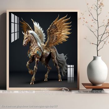 file tranh con giap decor tuoi con ngua ngo dep 317