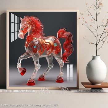 file tranh con giap decor tuoi con ngua ngo dep 323