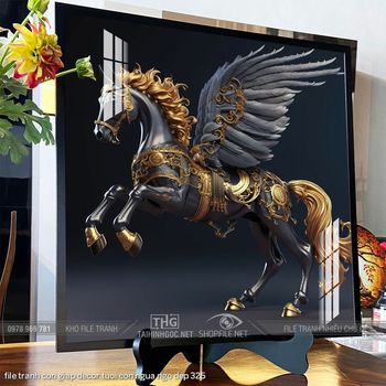 file tranh con giap decor tuoi con ngua ngo dep 325