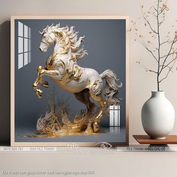 file tranh con giap decor tuoi con ngua ngo dep 326