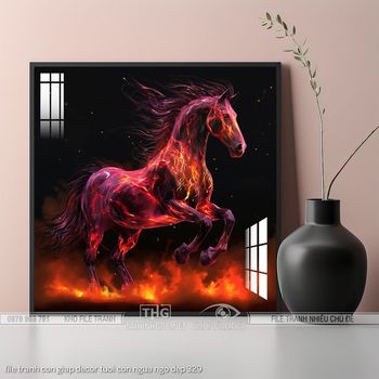 file tranh con giap decor tuoi con ngua ngo dep 329