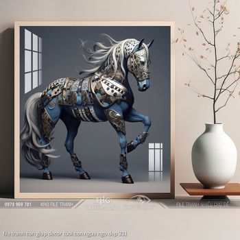 file tranh con giap decor tuoi con ngua ngo dep 331