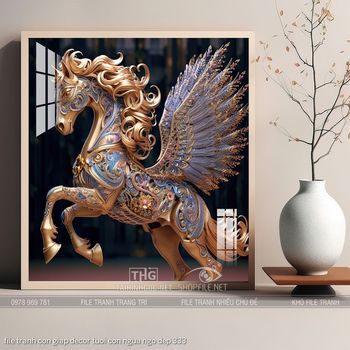 file tranh con giap decor tuoi con ngua ngo dep 333