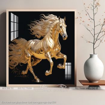 file tranh con giap decor tuoi con ngua ngo dep 334