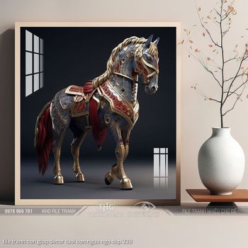 file tranh con giap decor tuoi con ngua ngo dep 338