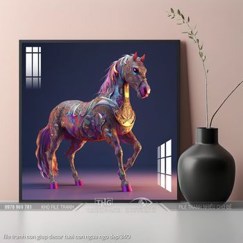 file tranh con giap decor tuoi con ngua ngo dep 340