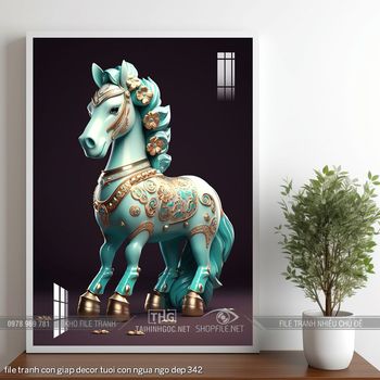 file tranh con giap decor tuoi con ngua ngo dep 342