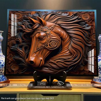 file tranh con giap decor tuoi con ngua ngo dep 343