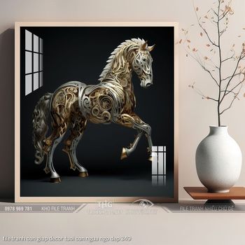 file tranh con giap decor tuoi con ngua ngo dep 349