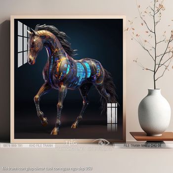 file tranh con giap decor tuoi con ngua ngo dep 353