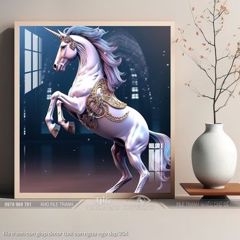 file tranh con giap decor tuoi con ngua ngo dep 354