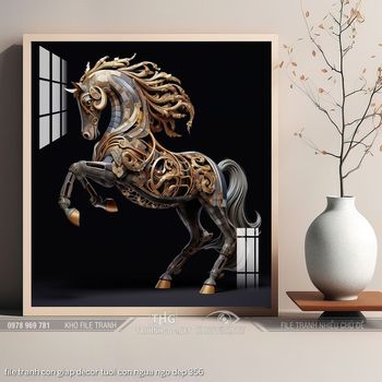 file tranh con giap decor tuoi con ngua ngo dep 356