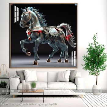 file tranh con giap decor tuoi con ngua ngo dep 357