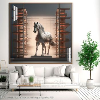 file tranh con giap decor tuoi con ngua ngo dep 359