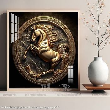 file tranh con giap decor tuoi con ngua ngo dep 362