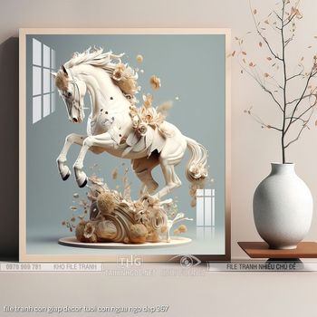 file tranh con giap decor tuoi con ngua ngo dep 367