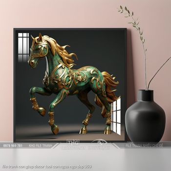 file tranh con giap decor tuoi con ngua ngo dep 369