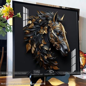 file tranh con giap decor tuoi con ngua ngo dep 371