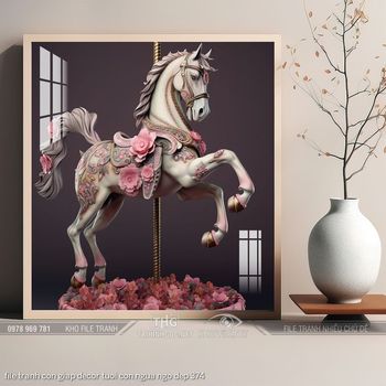 file tranh con giap decor tuoi con ngua ngo dep 374