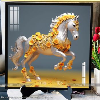 file tranh con giap decor tuoi con ngua ngo dep 379