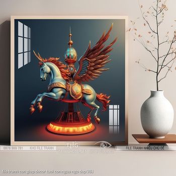 file tranh con giap decor tuoi con ngua ngo dep 381