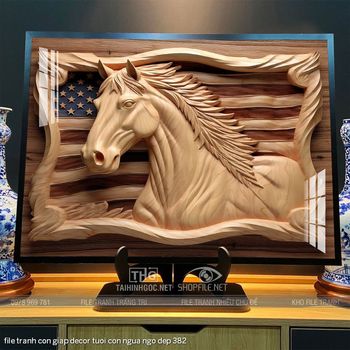 file tranh con giap decor tuoi con ngua ngo dep 382