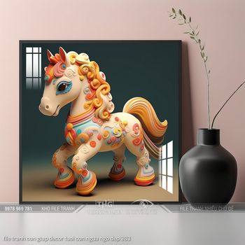 file tranh con giap decor tuoi con ngua ngo dep 383