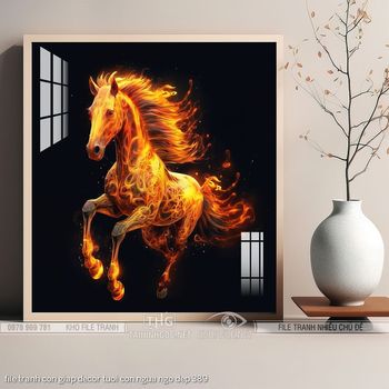 file tranh con giap decor tuoi con ngua ngo dep 389