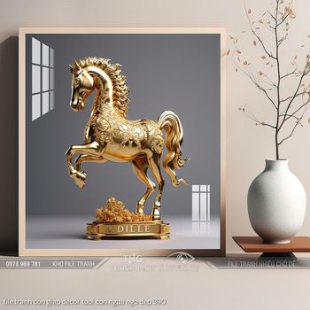 file tranh con giap decor tuoi con ngua ngo dep 390